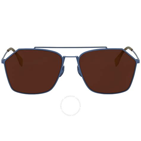 fendi ffm0022 sunglasses|Fendi Brown Rectangular Sunglasses FF M0022/F/S .